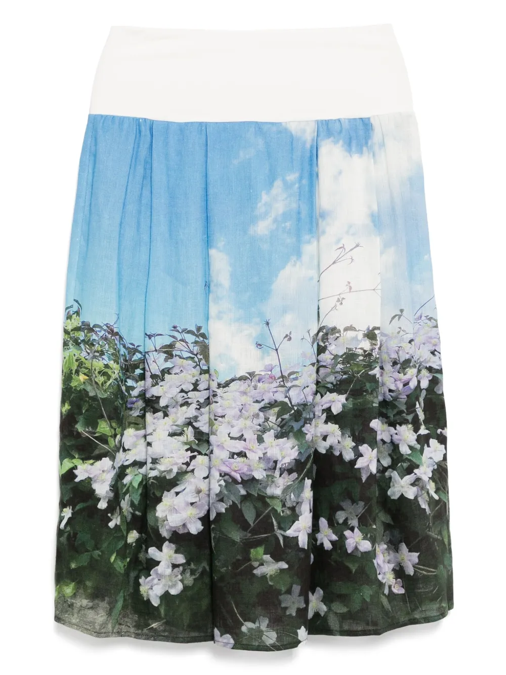 floral-print skirt