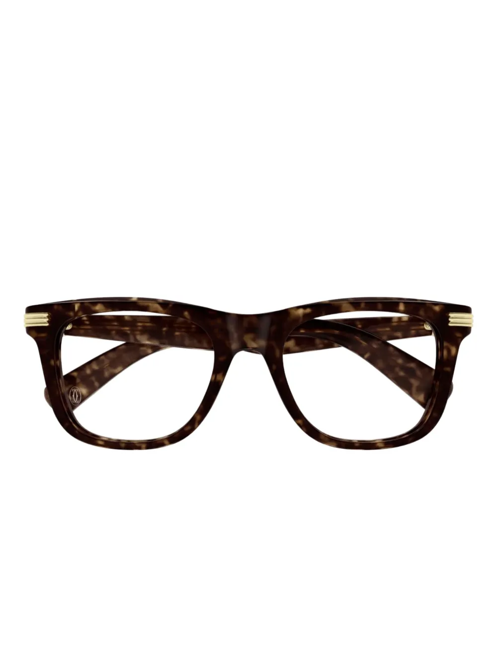 Cartier Eyewear square-frame tortoiseshell glasses - Marrone