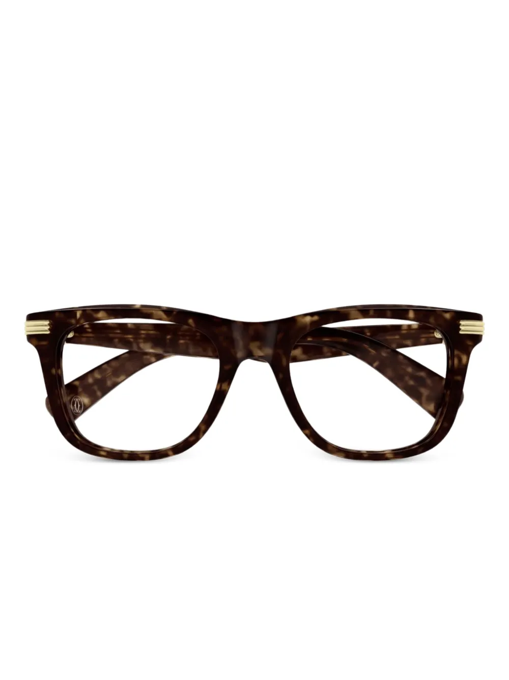 Cartier Eyewear square-frame tortoiseshell glasses | Brown | Image 1