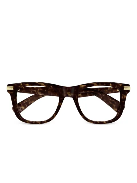 Cartier Eyewear lentes con armazón cuadrada estilo carey