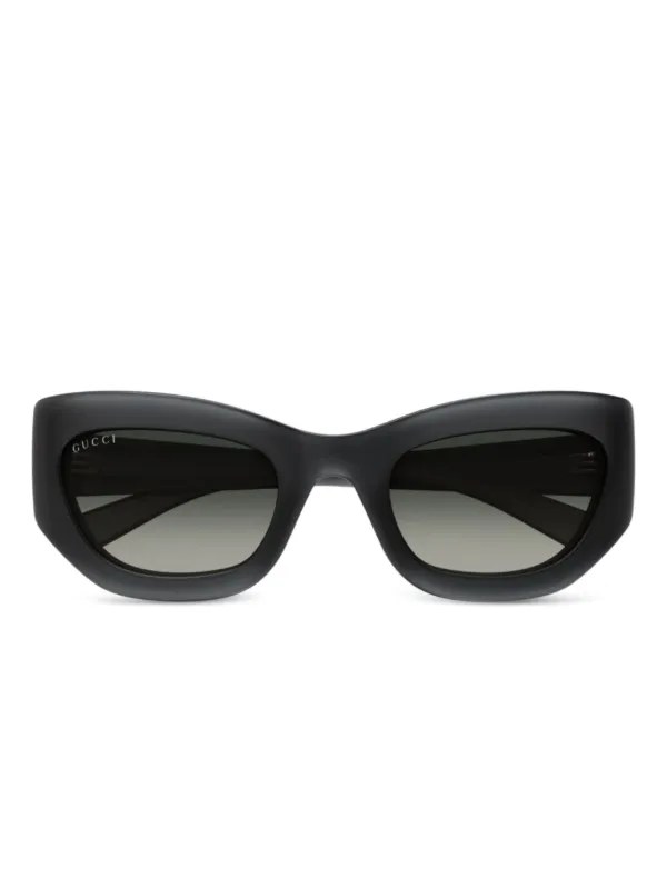 GUCCI キャットアイサングラス ダークグレー Gucci Eyewear キャットアイ サングラス | グレー | FARFETCH JP