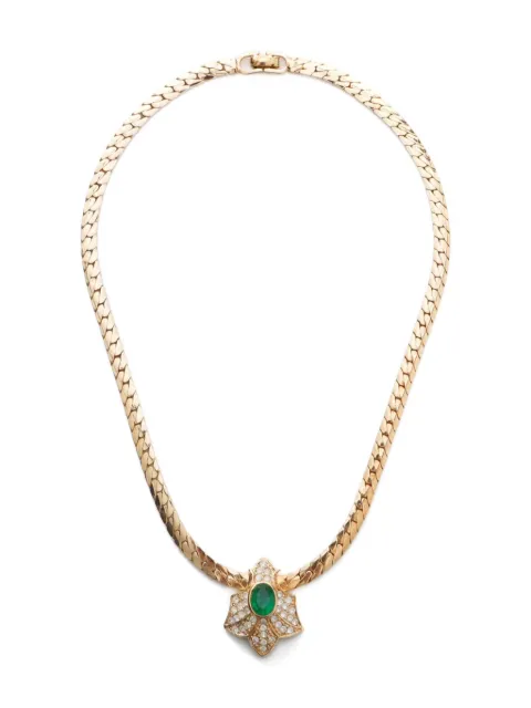 Christian Dior Pre-Owned collar con detalles de strass 1980-1990