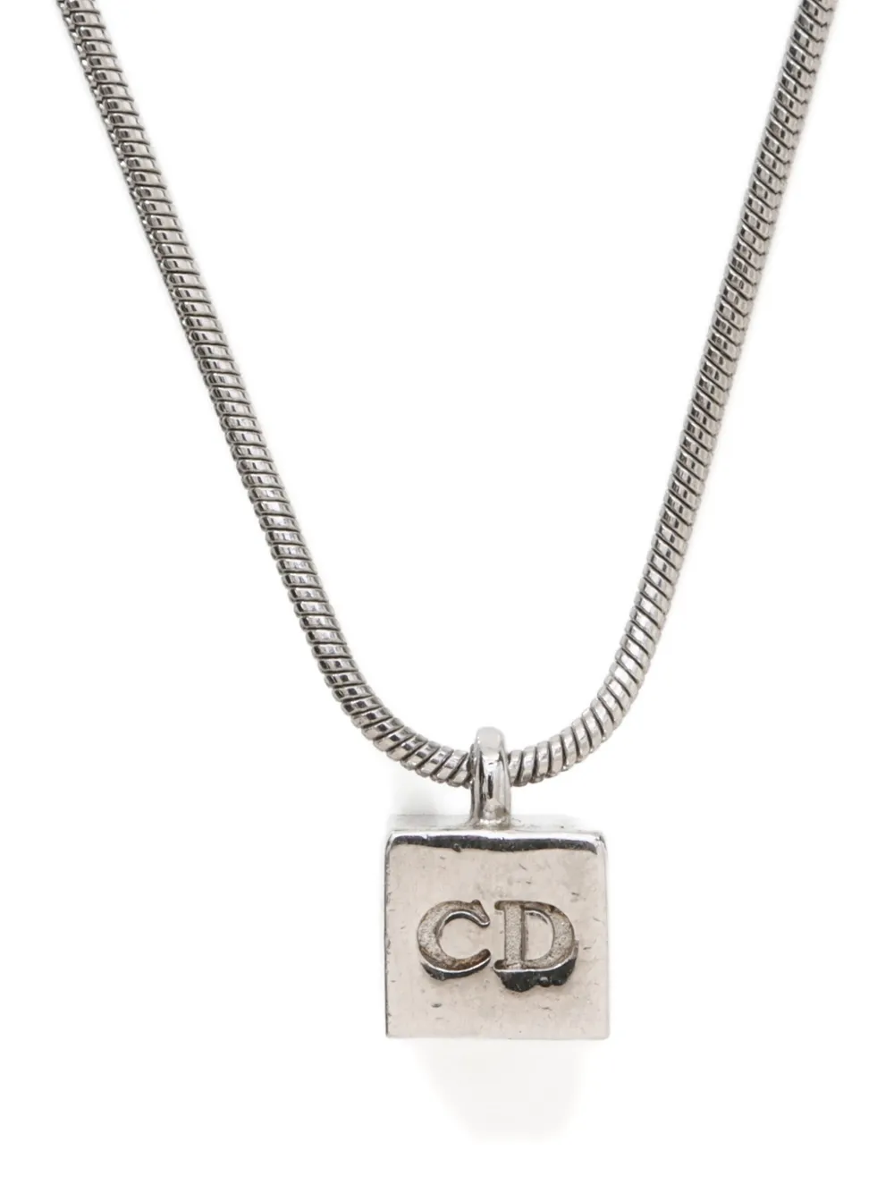 Pre-owned Dior 1980-1990s Cd Logo Necklace
