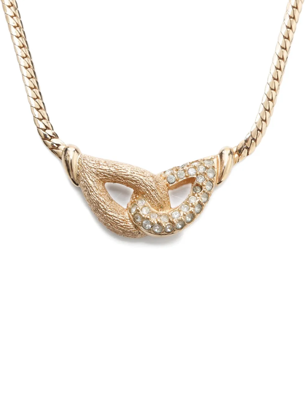 Pre-owned Dior 1980-1990s Rhinestone Necklace