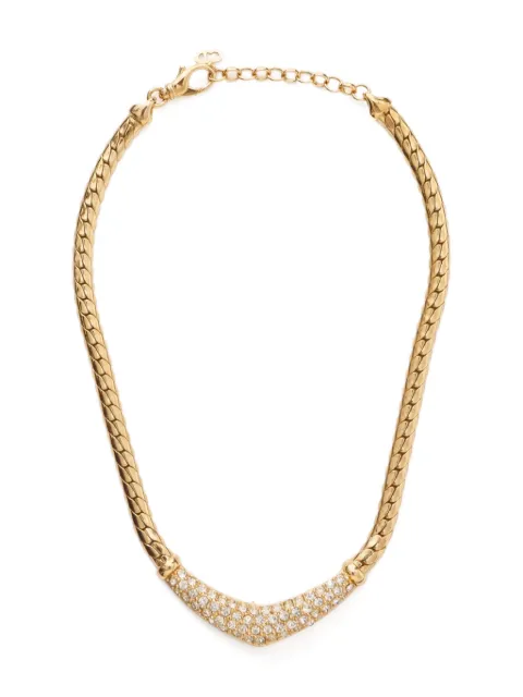 Christian Dior Pre-Owned collar con detalles de strass 1980-1990