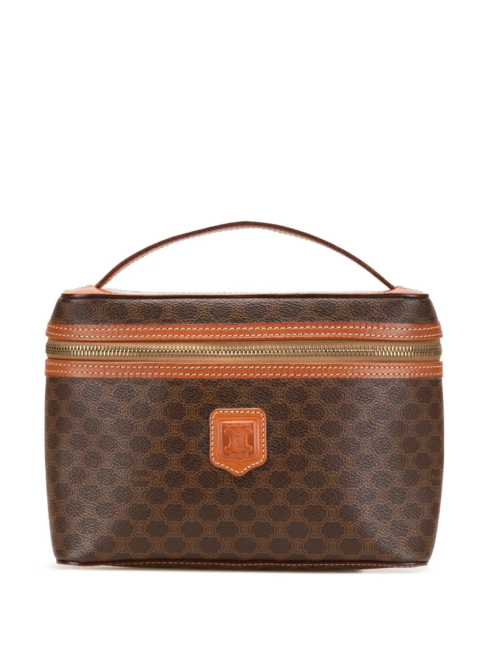 Céline Pre-Owned 1996 Macadam Coated Canvas vanity bag | marrón | Image 1