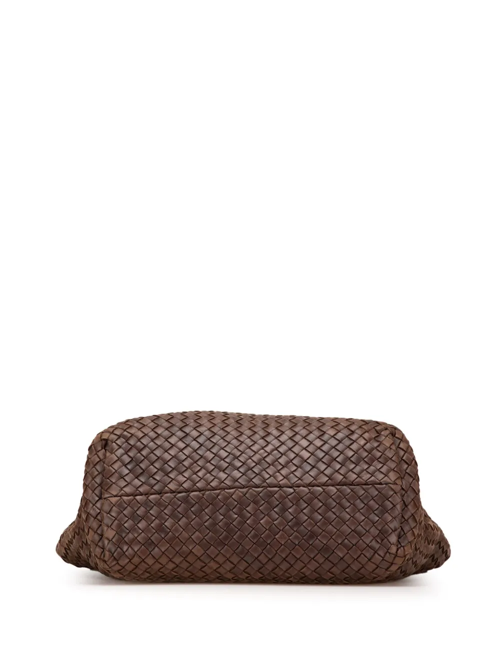 Pre-owned Bottega Veneta 2000-2007 Small Lambskin Intreccio Cabat Tote Bag