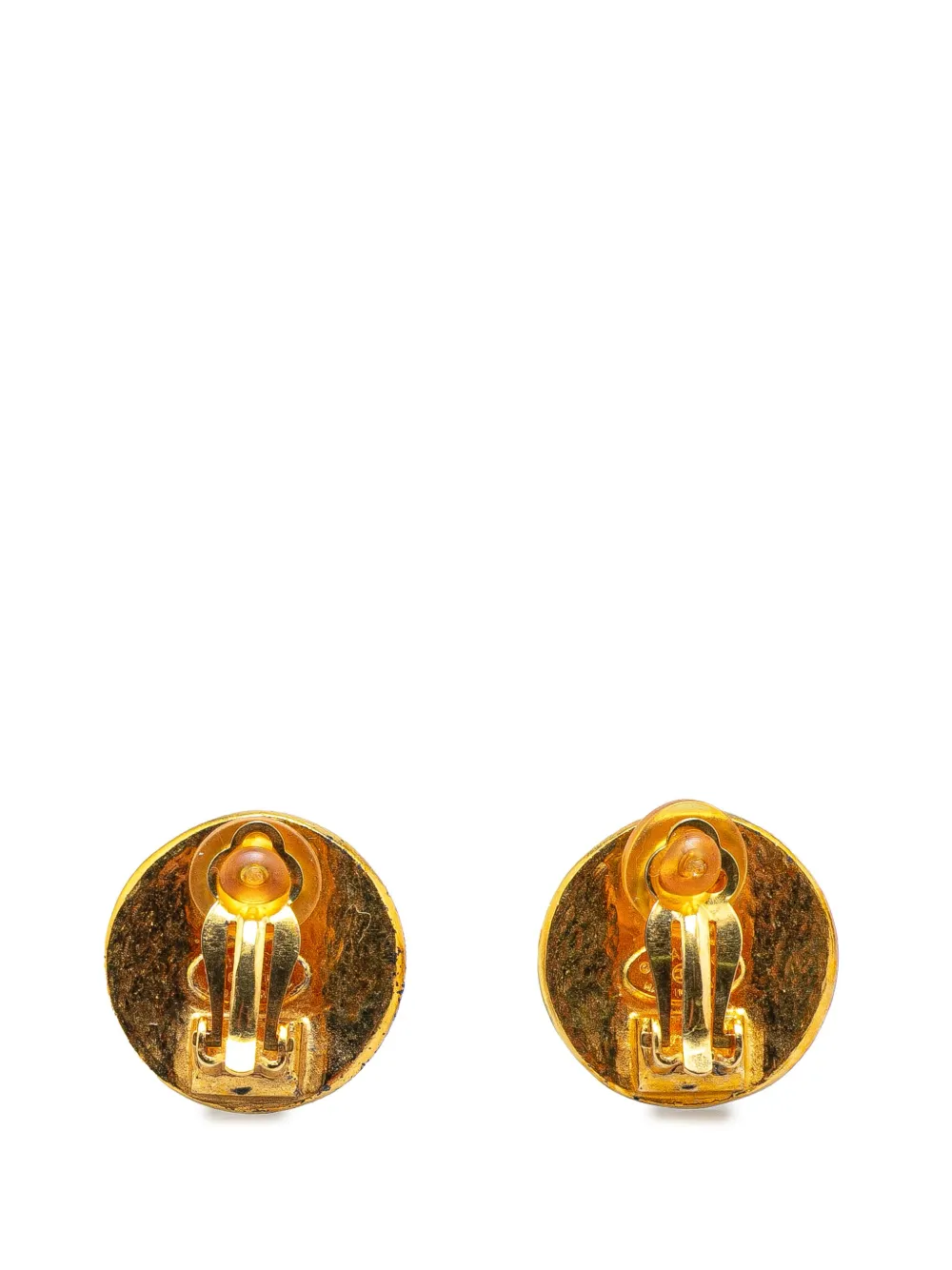 CHANEL Pre-Owned aretes bañados en oro CC Clip On Earrings 1998 | Image 2