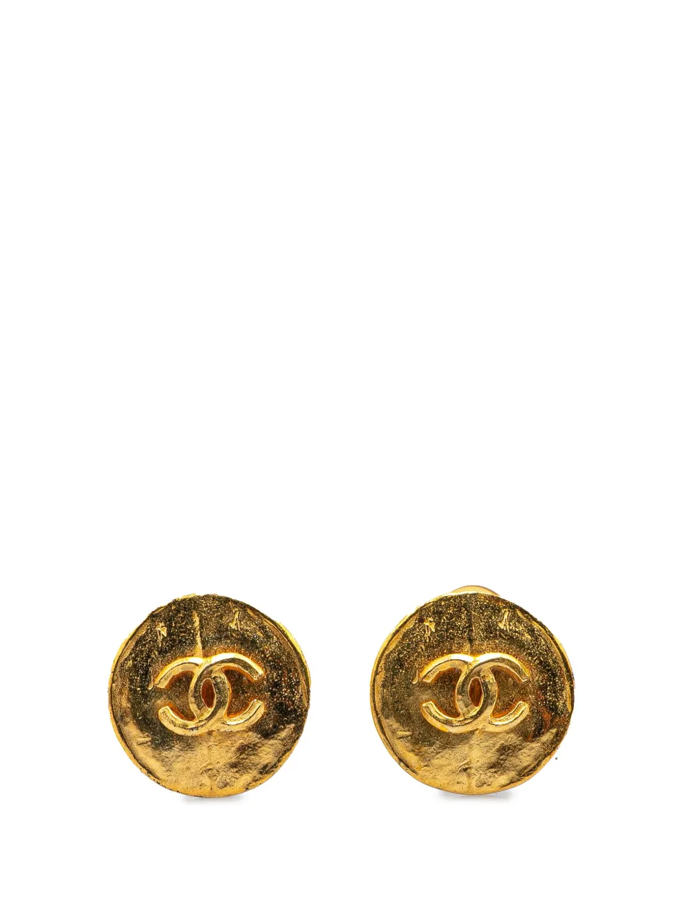 CHANEL Pre-Owned aretes bañados en oro CC Clip On Earrings 1998 | dorado | Image 1