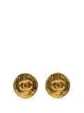 CHANEL Pre-Owned 1998 Gold Plated CC Clip On Earrings costume earrings