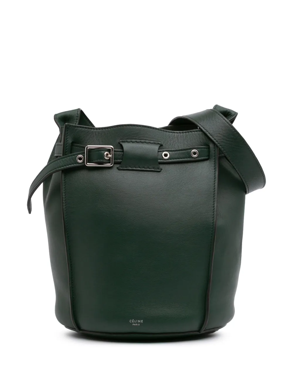 Céline Pre-Owned 2017 レザー ビッグ バッグ バケット ショルダーバッグ - グリーン Céline Pre-Owned 2017 レザー ビッグ バッグ バケット ショルダーバッグ - グリーン