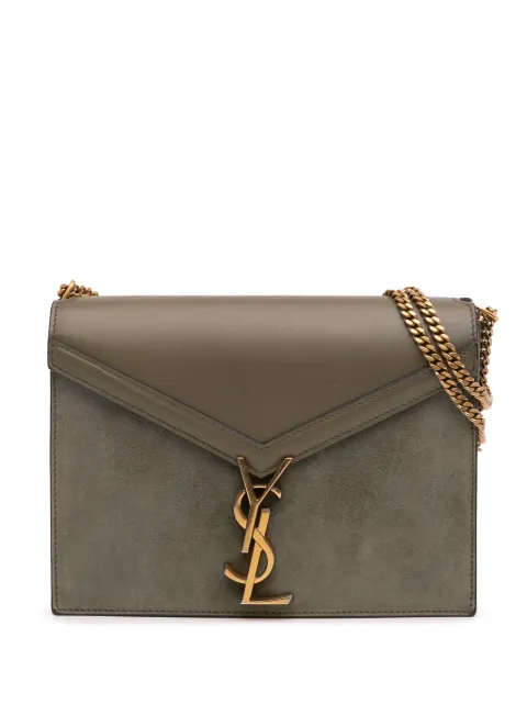 Saint Laurent Pre-Owned 2019 Suede and Calfskin Monogram Cassandra Clasp Bag shoulder bag