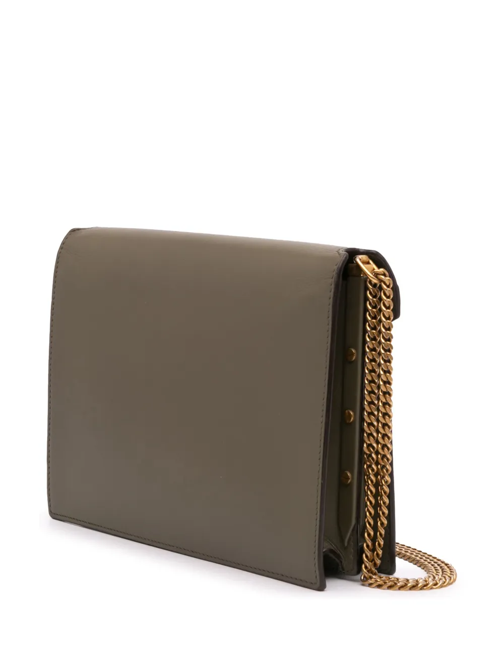 Pre-owned Saint Laurent 2019 Suede And Calfskin Monogram Cassandra Clasp Bag Shoulder Bag