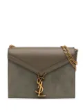 Saint Laurent Pre-Owned 2019 Suede and Calfskin Monogram Cassandra Clasp Bag shoulder bag - Green