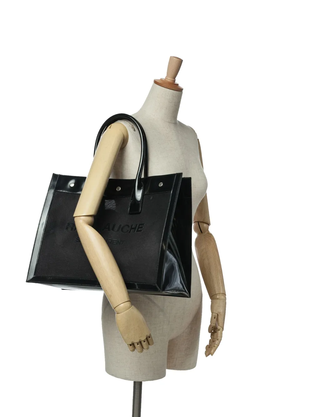 Saint Laurent Pre-Owned 2023 Small Mesh and Patent Rive Gauche tote bag | Estilos de archivo | Image 2