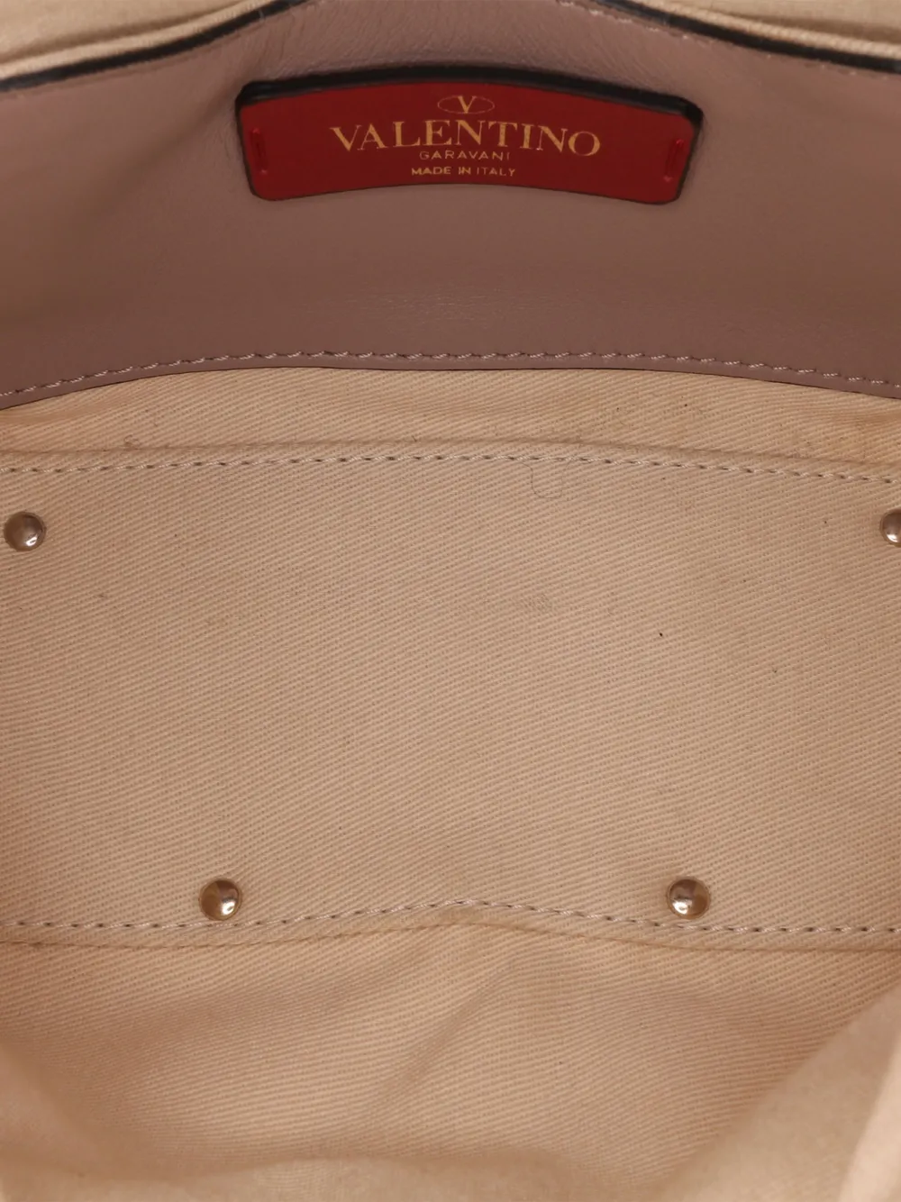 Pre-owned Valentino Garavani 2018-2024 Mini Nappa Candystud Top Handle Bag Satchel In Brown