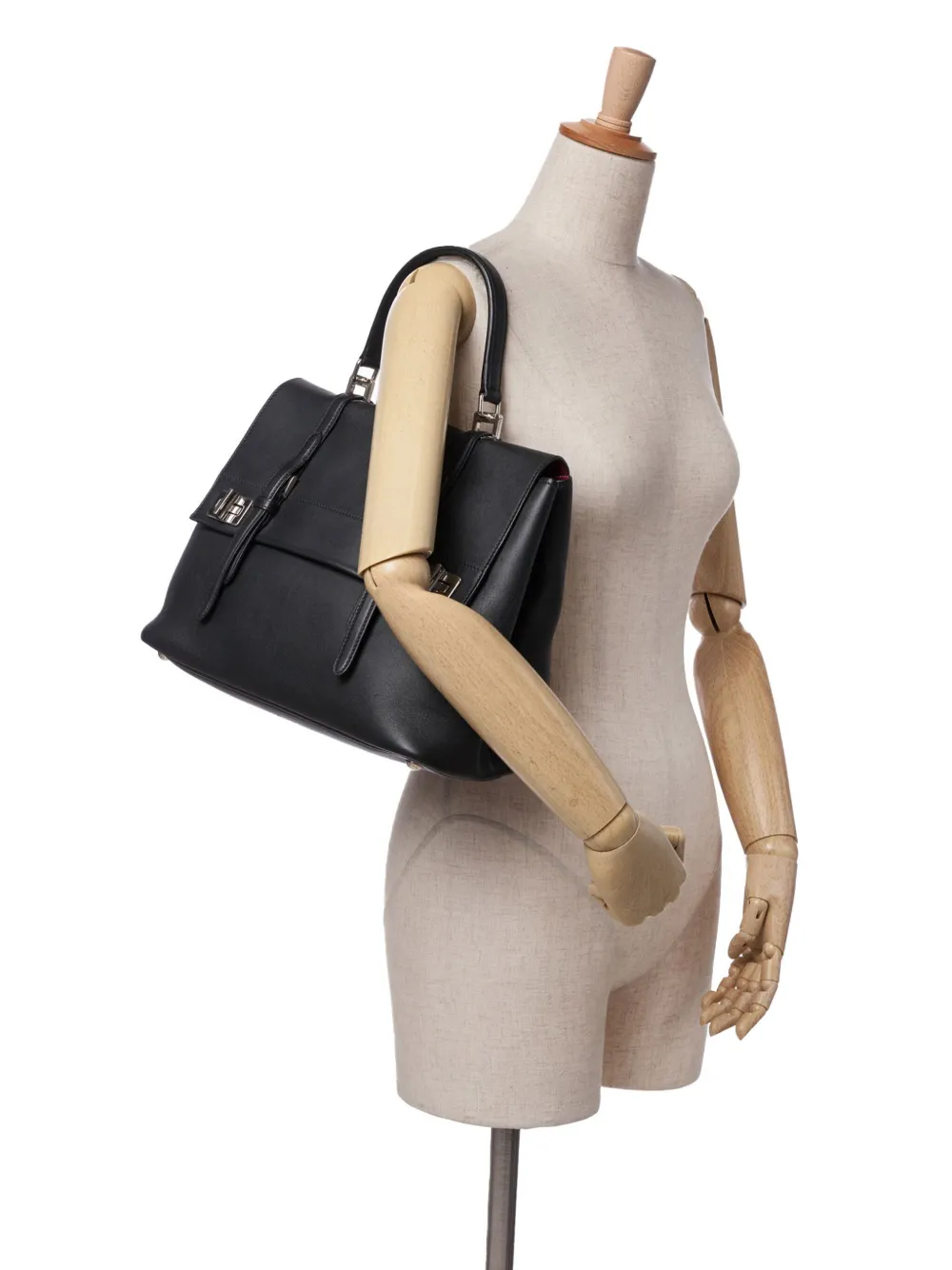 Prada Pre-Owned 2000-2024 Large City Calf Double Flap satchel | Pre-Owned | Image 2