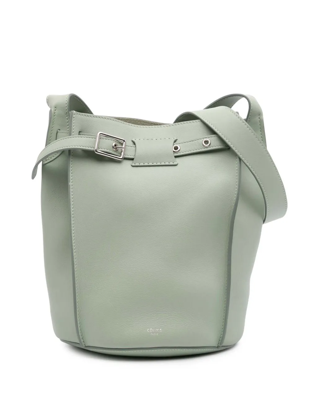 Céline Pre-Owned 2018 レザー ビッグ バッグ バケット ショルダーバッグ - グリーン Céline Pre-Owned 2018 レザー ビッグ バッグ バケット ショルダーバッグ - グリーン
