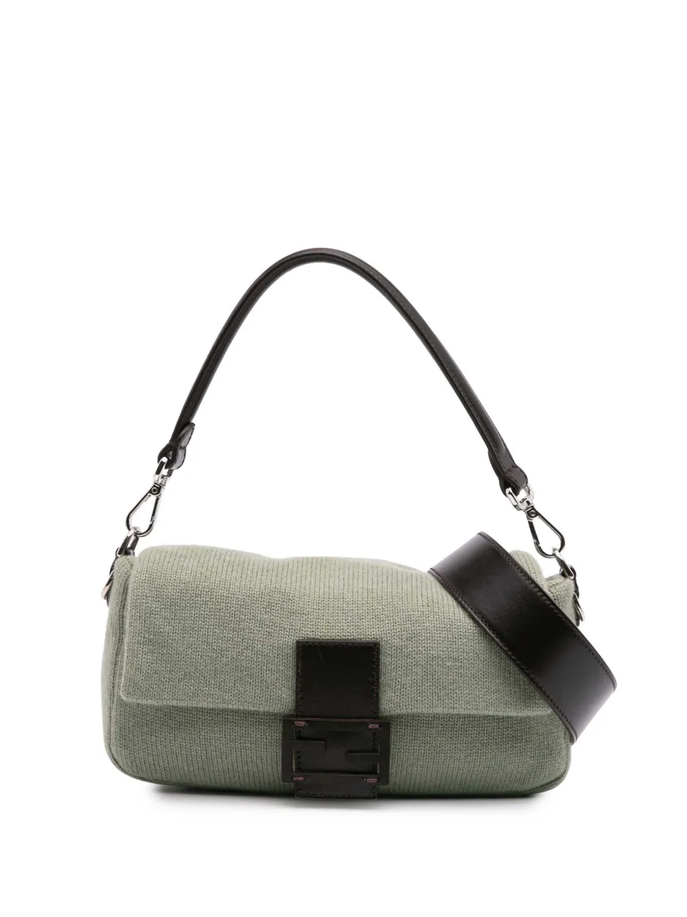 Fendi Pre-Owned 2010-2024 Cashmere Baguette satchel | Green | Image 1