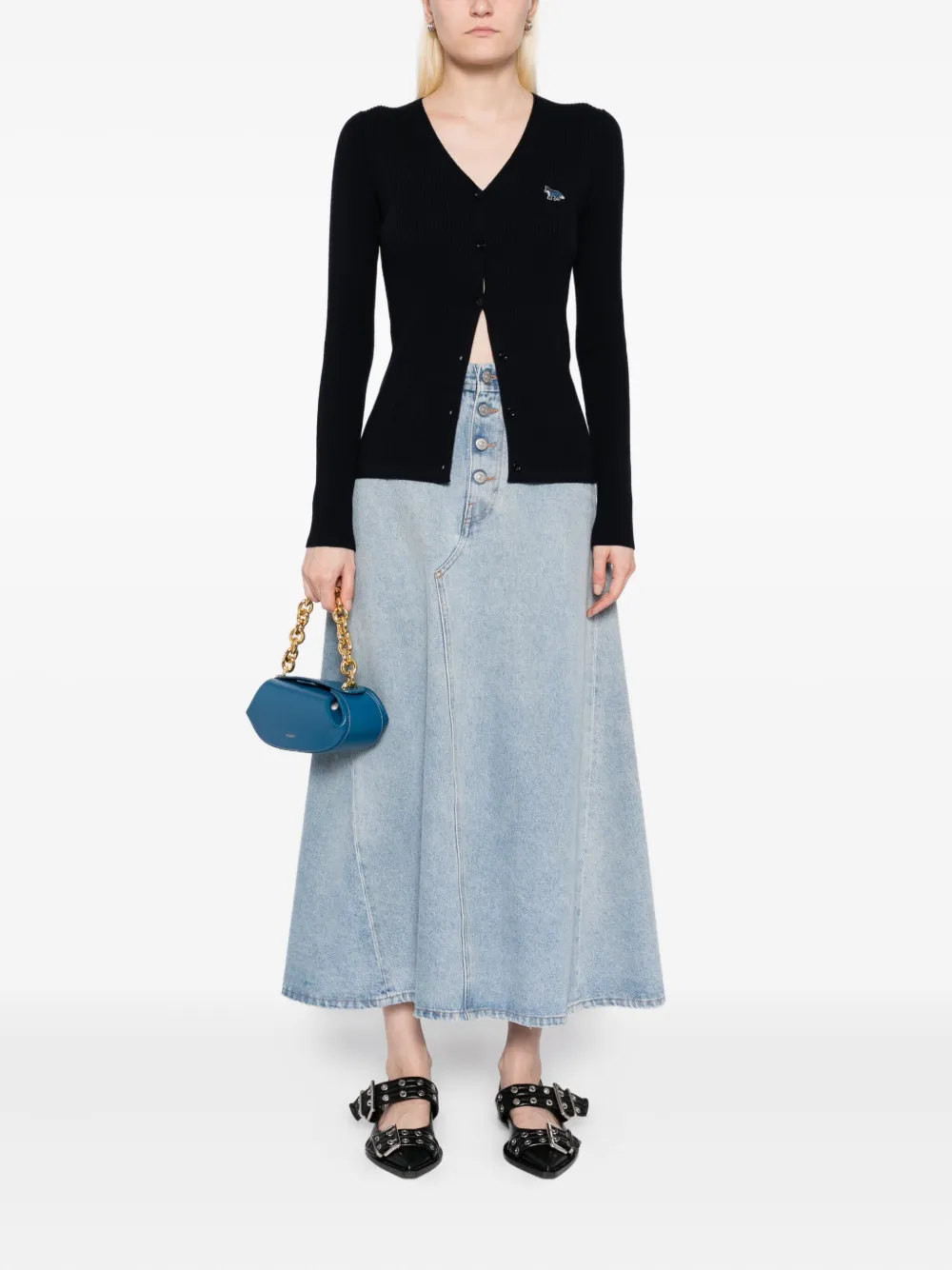 Maison Kitsuné baby fox-patch ribbed cardigan | Cardigans | Image 2