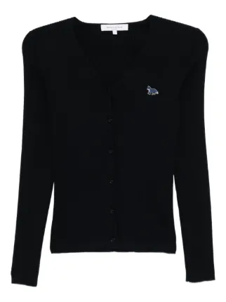 Maison Kitsuné ベイビーフォックス リブカーディガン | ブルー