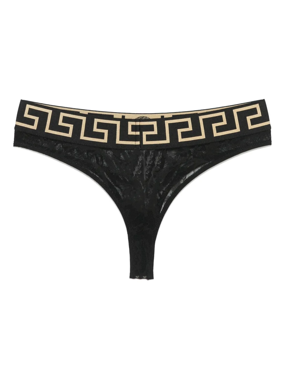 Versace Greca String met print - Zwart