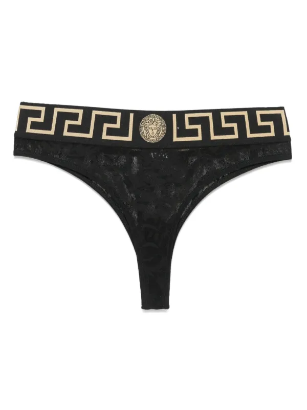【関税込み】Versace Underwear ブラック グレカ ソング Versace グレカ ソング | ブラック | FARFETCH JP