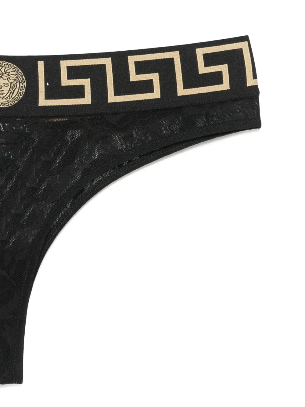 Versace Greca String met print Zwart