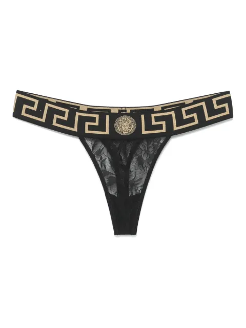 Versace Greca laced thong