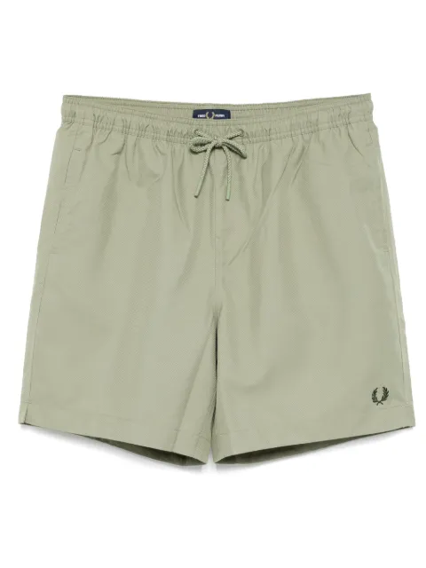 Fred Perry logo-embroidered swimming shorts