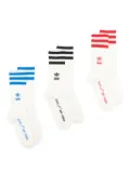 adidas striped socks (pack of three) - White