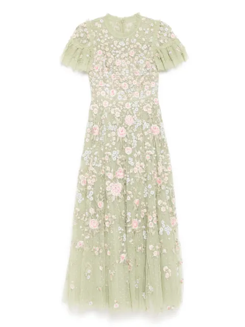 Needle & Thread floral-embroidered dress