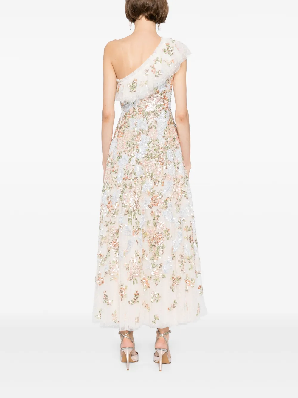 Needle & Thread sequin embellishment dress Beige