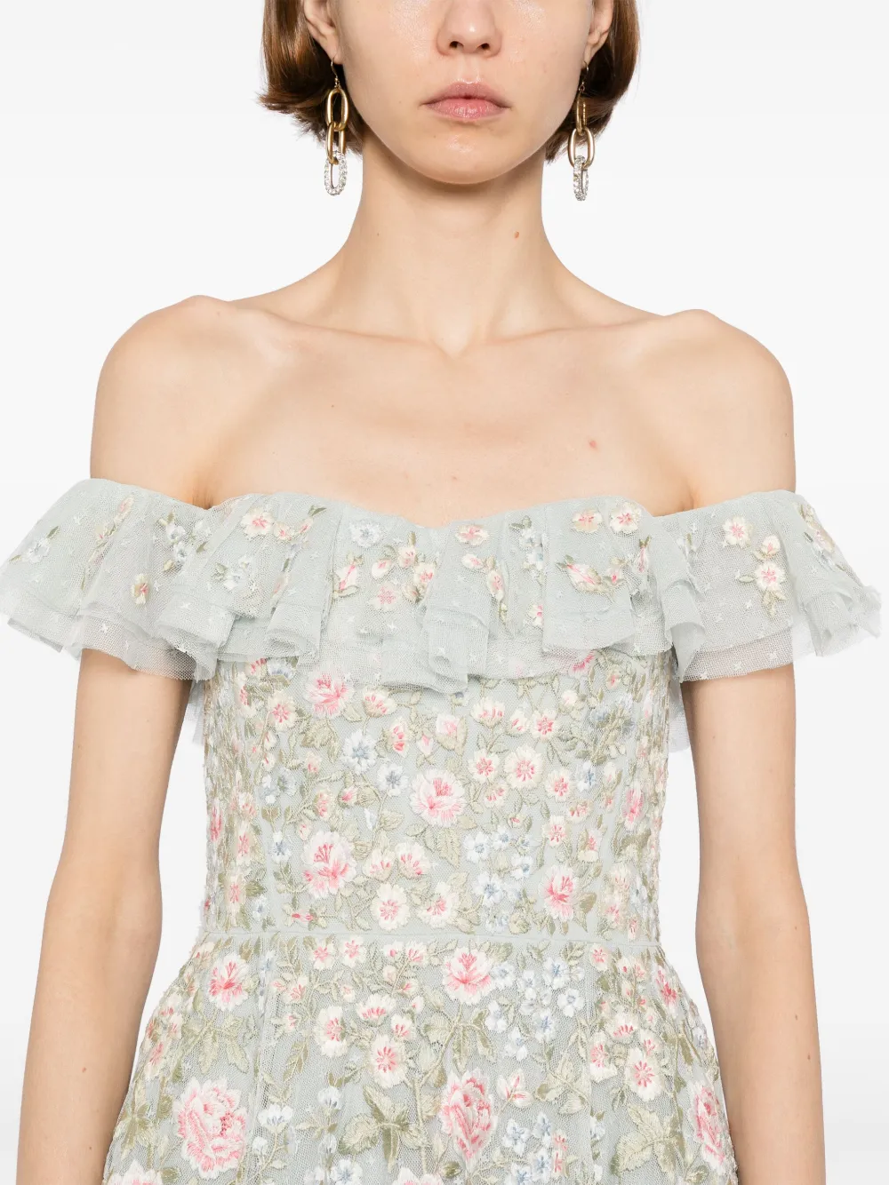 Needle & Thread Antoinettes Floral Mini Dress