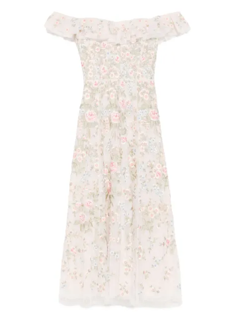 Needle & Thread floral-embroidered dress