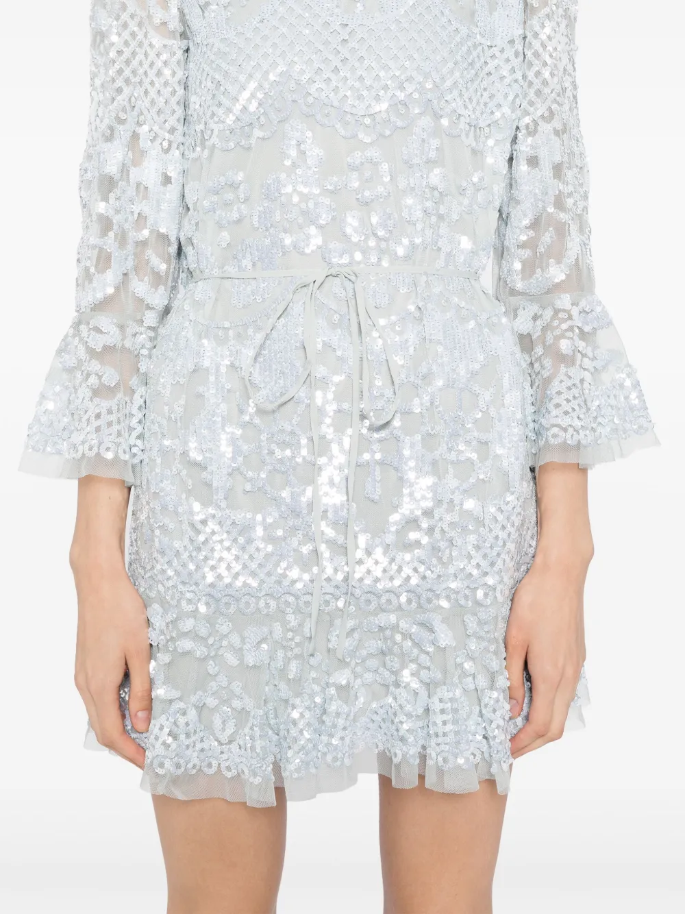 Needle & Thread Jurk verfraaid met pailletten Blauw