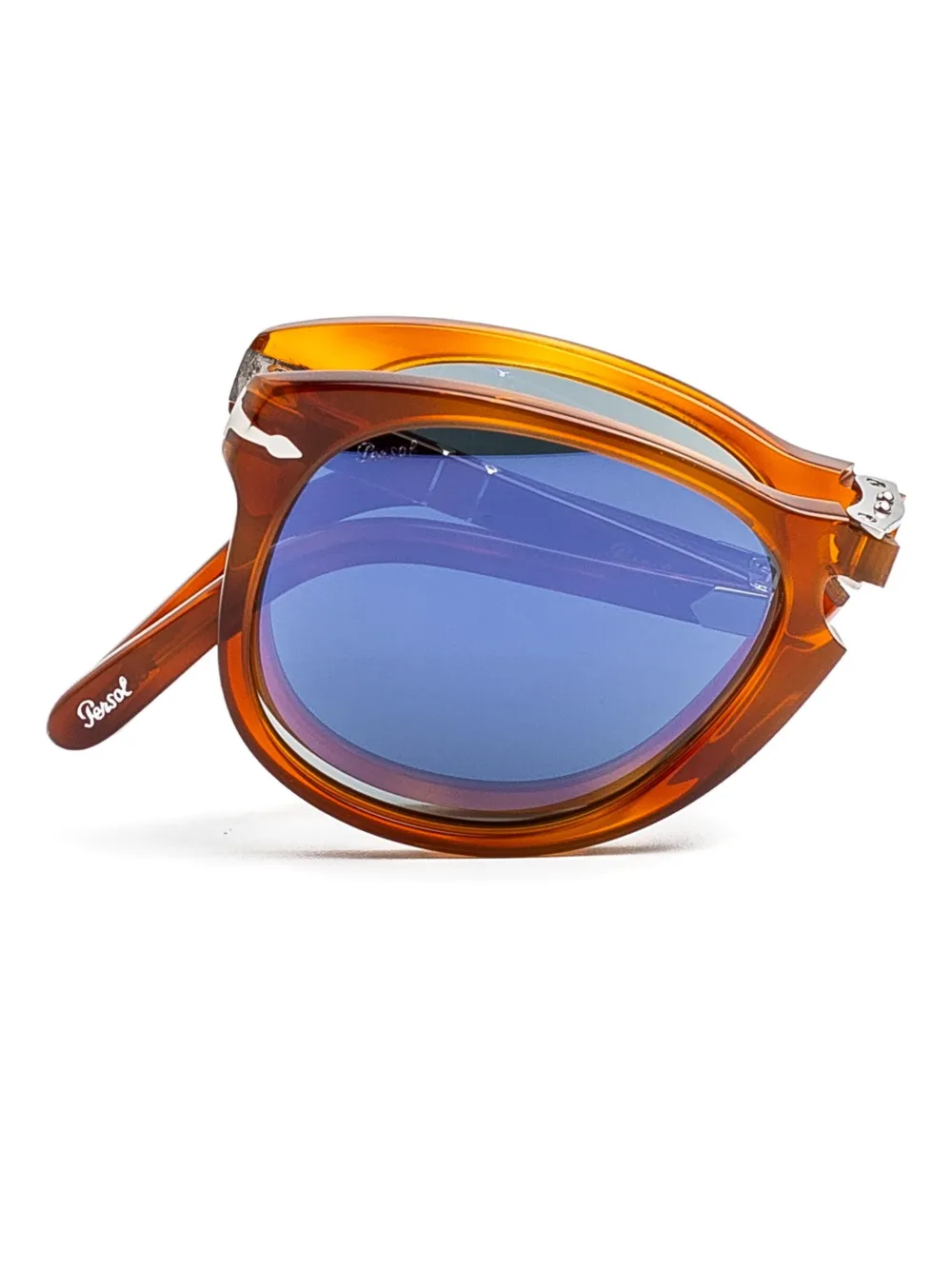 Persol Zonnebril met rond montuur Bruin