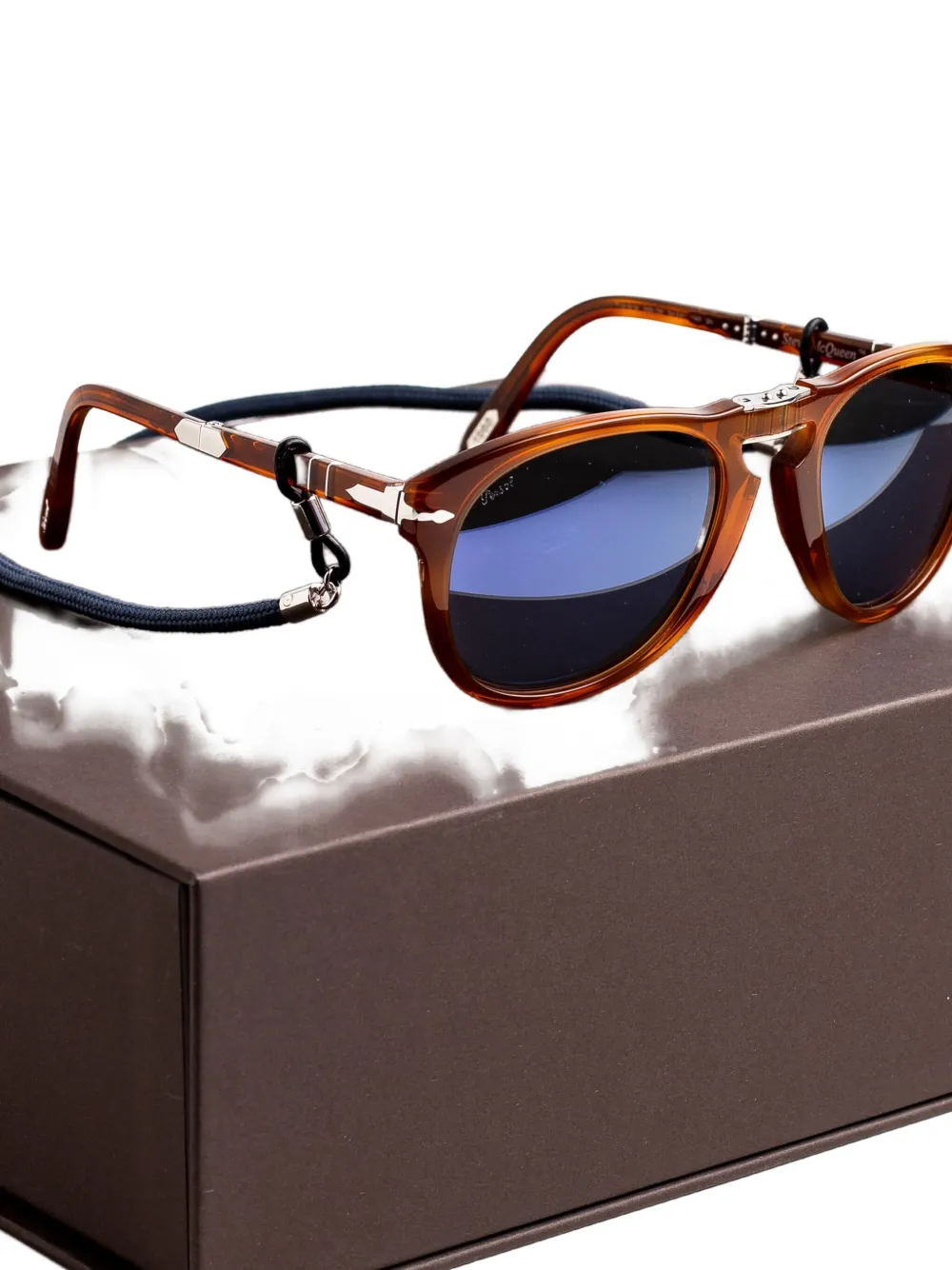 Persol Zonnebril met rond montuur Bruin