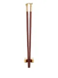 Shanghai Tang Tang Zodiac animal head chopsticks - Brown