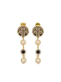 Shanghai Tang logo-embellished drop earrings - Gold