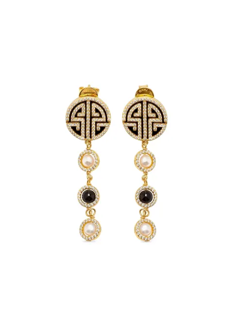 Shanghai Tang aretes con logo y detalles