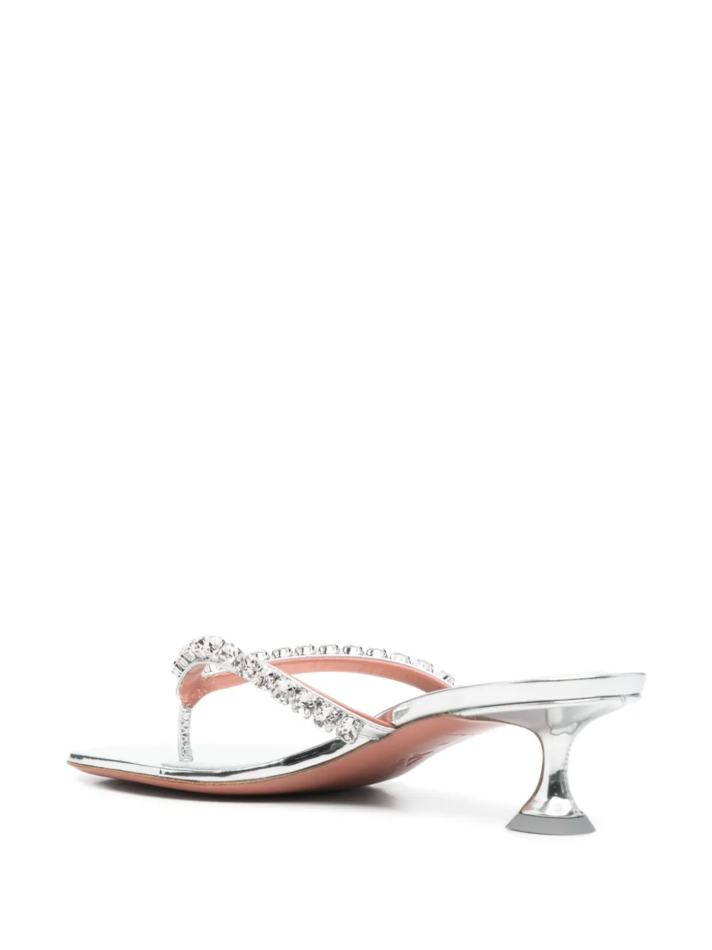 Amina Muaddi 40mm crystal-embellished sandals Silver