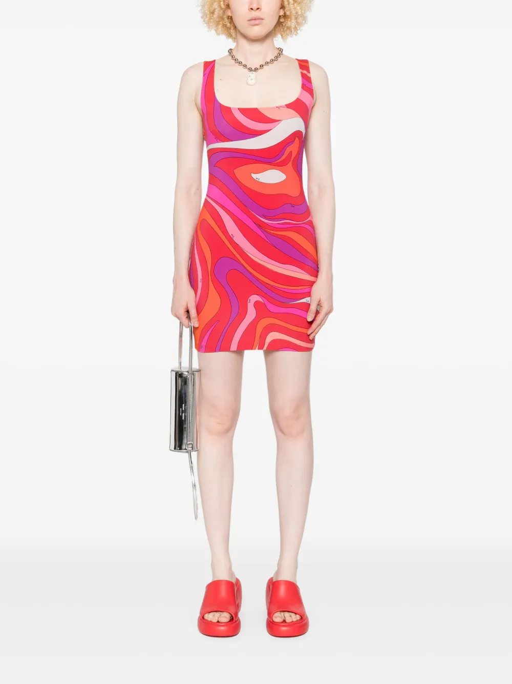 PUCCI Iride-print dress - Rood