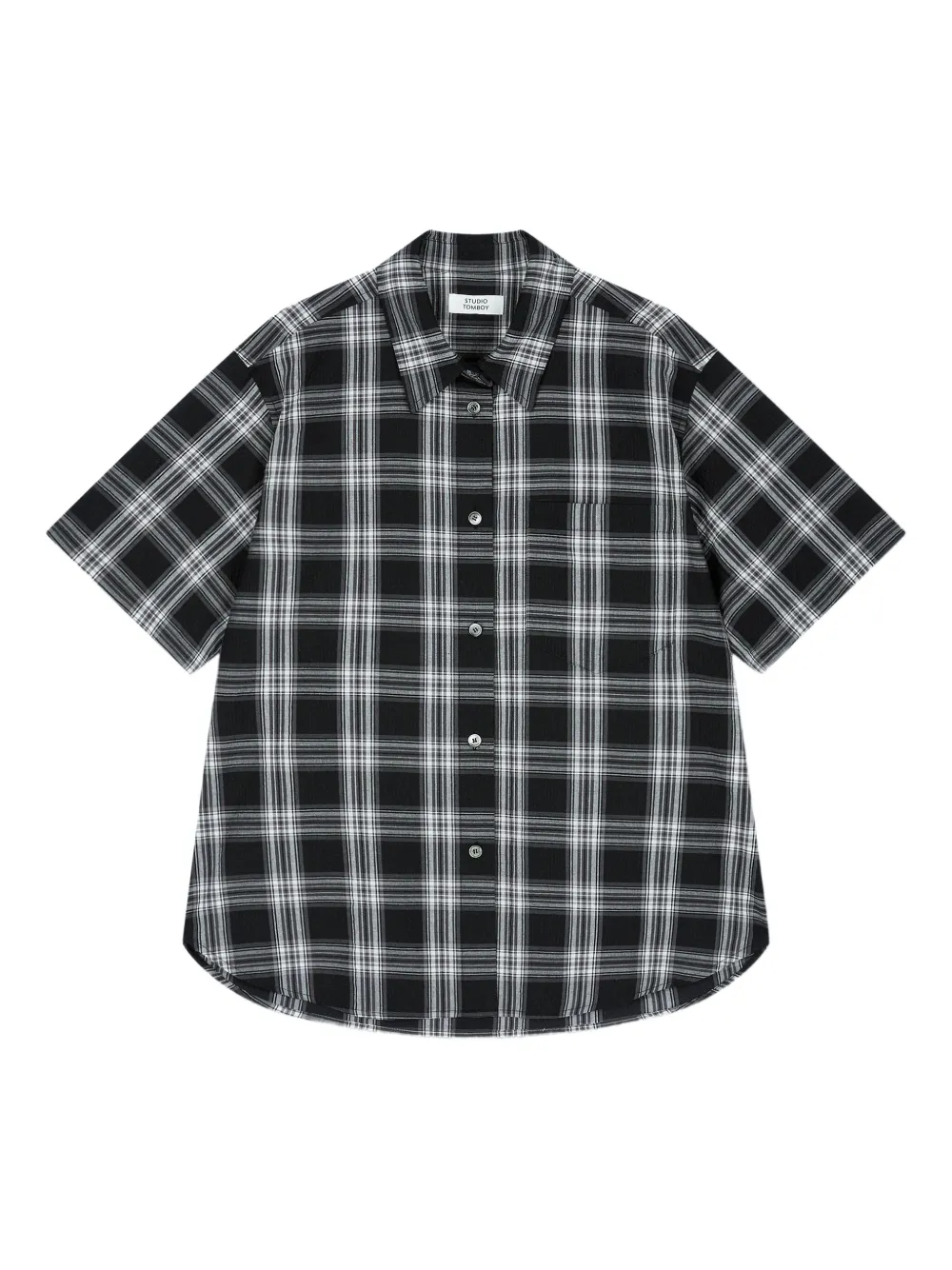 Tomboy Check-print Shirt In Black