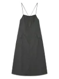 STUDIO TOMBOY cross-back pocket dress - Grey