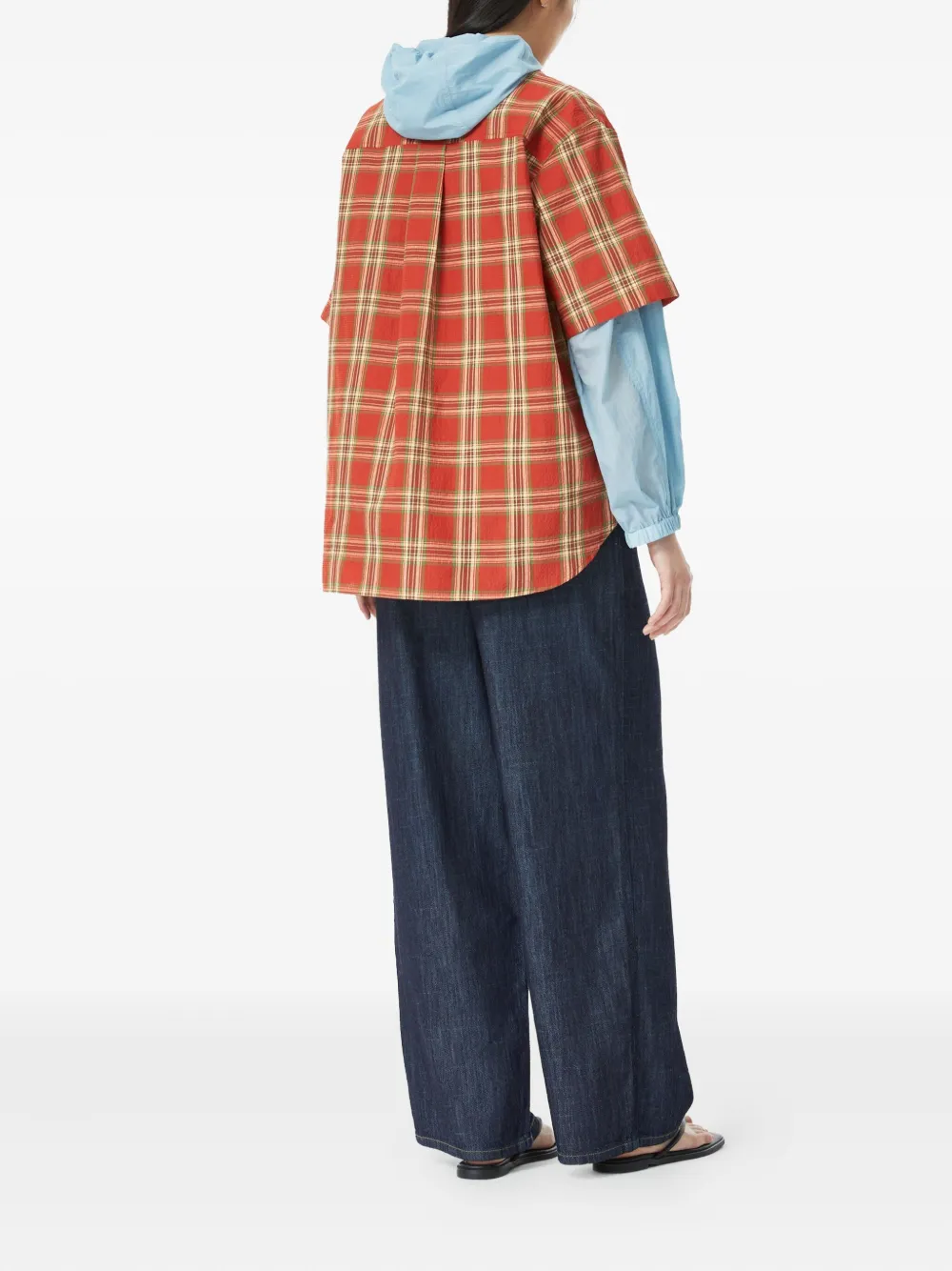 Studio Tomboy Kariertes Hemd Mit Tasche In Red