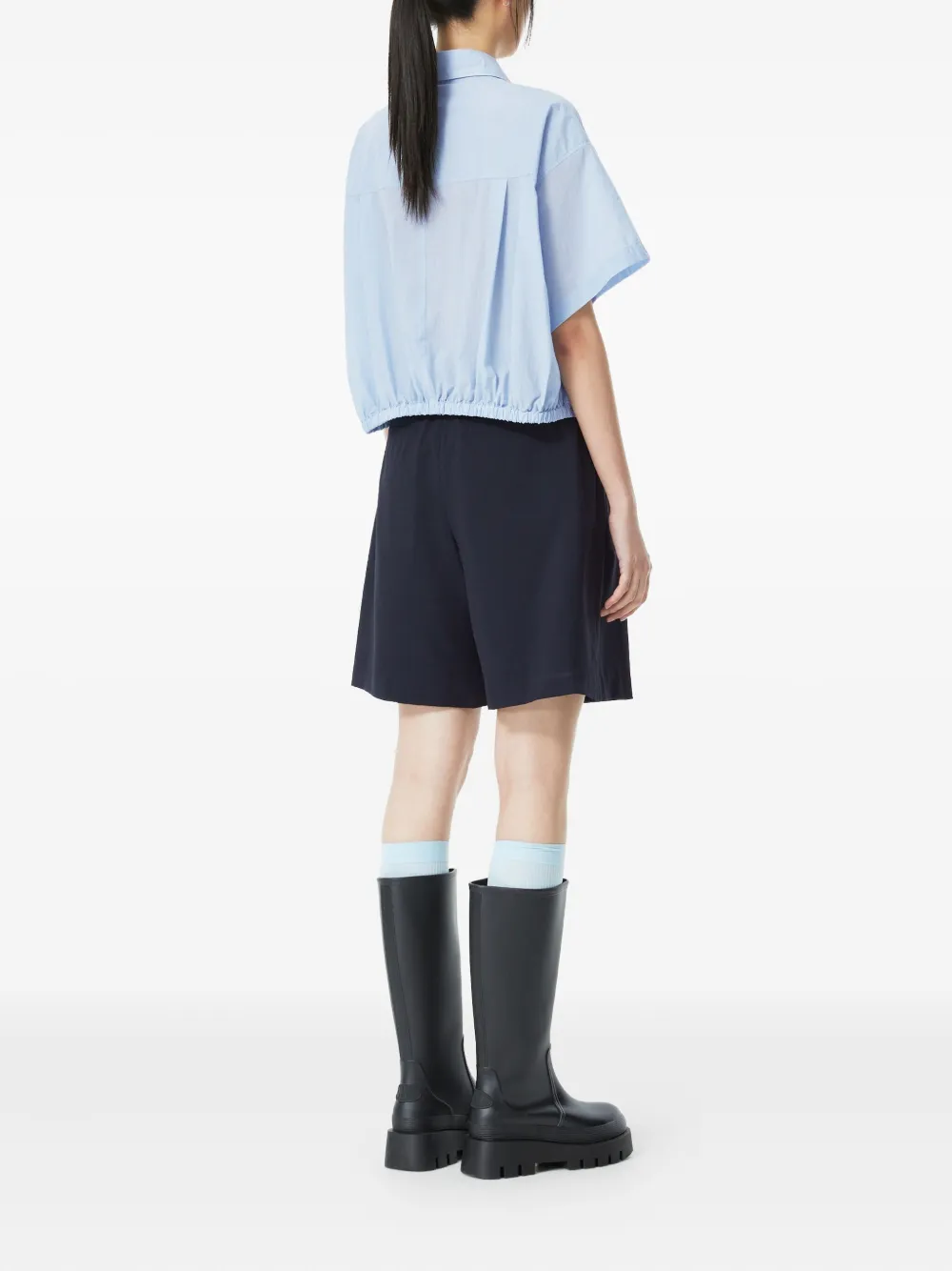 STUDIO TOMBOY Blouse met elastische achterkant Blauw
