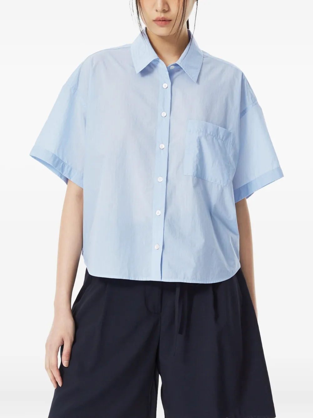 STUDIO TOMBOY Blouse met elastische achterkant Blauw