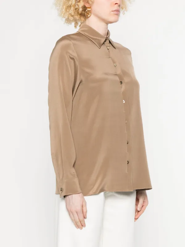 Tシャツ・カットソー Max Mara Cream stretch silk Avion shirt 1116015806005-a-avion.jpg