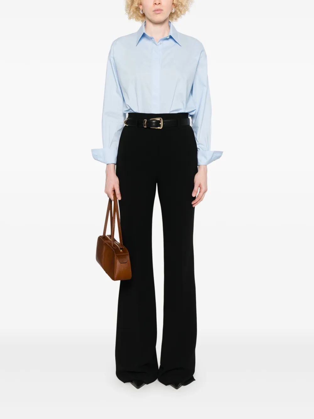 Max Mara pantalones con tiro alto | Pantalones palazzo | Image 2